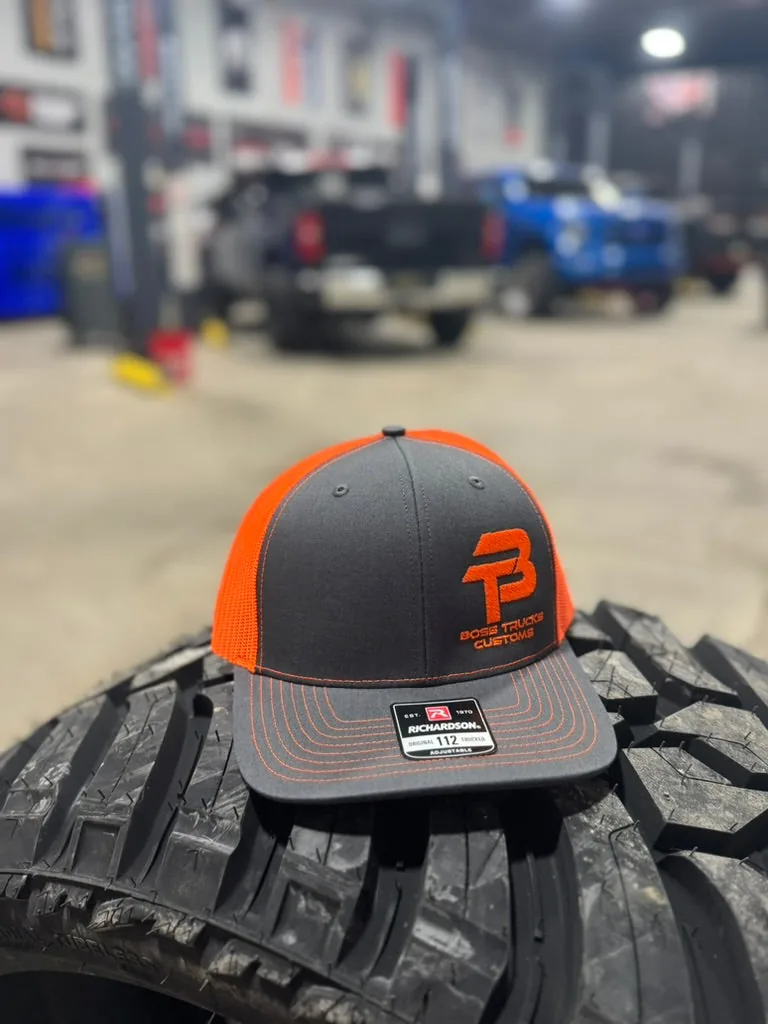 Construction Orange BTC Hat on a Richardson 112 cap